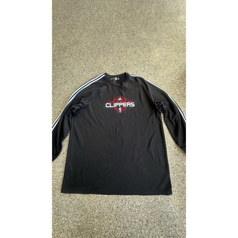 Men’s Adidas LOS ANGELES CLIPPERS BLACK SWEATER PULL OVER XXL 2xl Good!